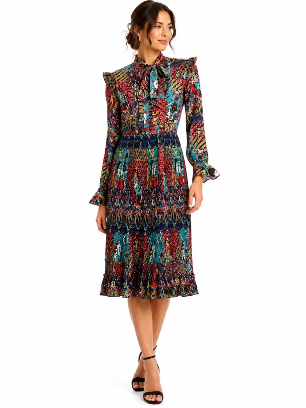 Lulualways Multicoloured Comic Book Pattern Dress Womens Size Medium PopArtCore